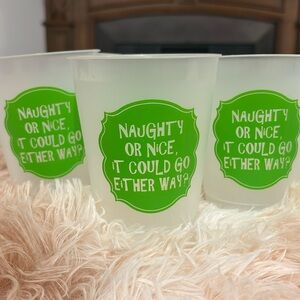 NEW! Naughty Or Nice Cups Set 12